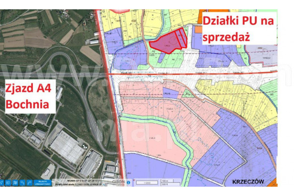 bocheński, Rzezawa, Krzeczów, A4 Bochnia działka 3,3ha przemysłowa